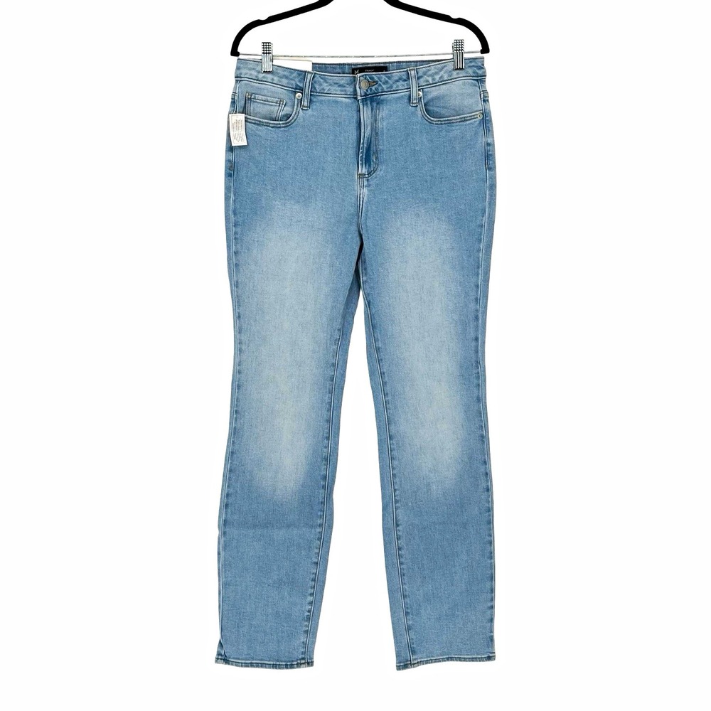 Member's Mark Women's Straight Leg Jeans Size 8 Light Wash High Rise 5-Pocket